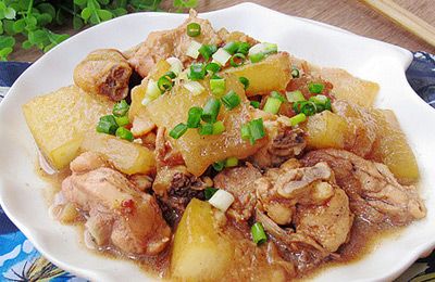 冬瓜焖鸡块