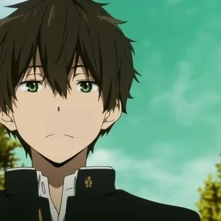 动漫头像·雨太大了 撑伞也没用·折木奉太郎