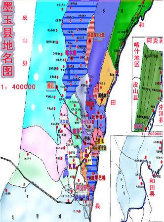 墨玉县行政区划图