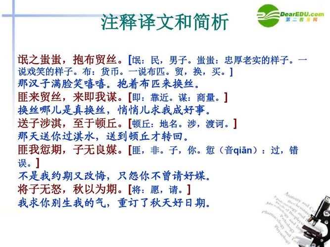 高中语文《诗经两首》之《氓》精品课件 新人教版必修2ppt