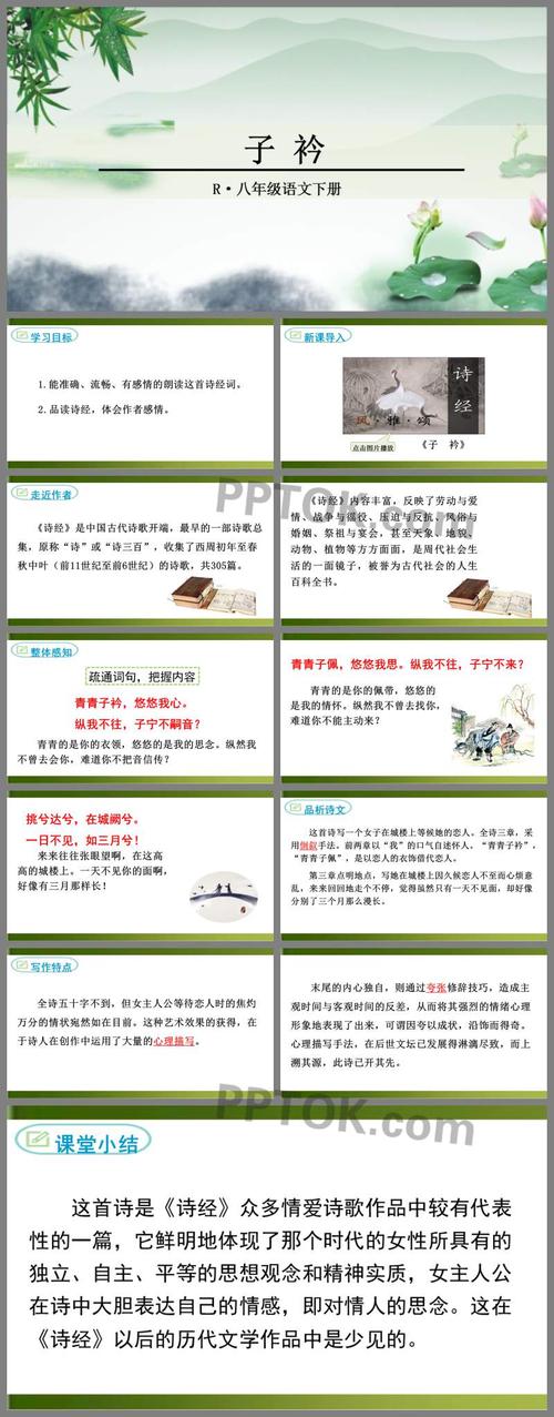 子衿课外古诗词诵读ppt