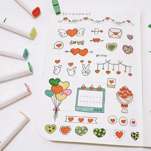 【简笔画手账】新手入门马克笔可爱手绘