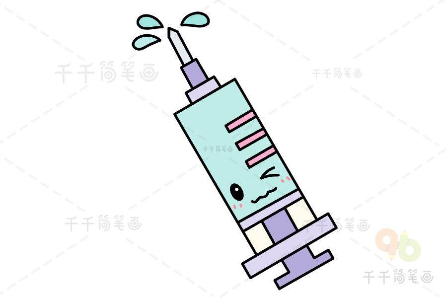 针管简笔画勇往直前战胜疫情