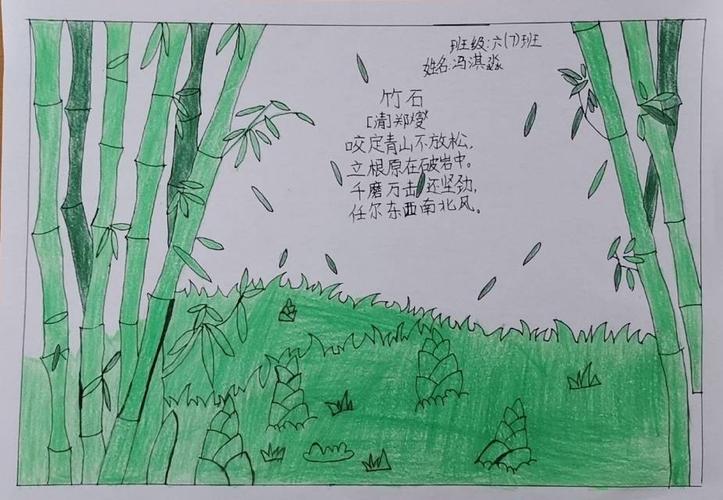 六7班语文综合实践课【古诗配画 请您欣赏】