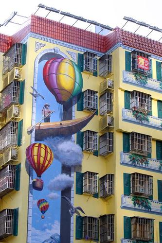 珠海首个3d壁画村亮相迎新年