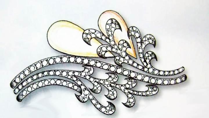 珠宝配饰手稿作品-珠宝配饰手稿款式图