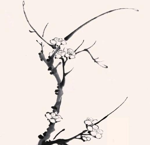 国画教程:轻松学画写意白梅,绿梅|浓墨|梅花_网易订阅