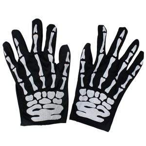 万圣节化装舞会道具恐怖骷髅鬼手套魔鬼爪子巫婆骨头布手套