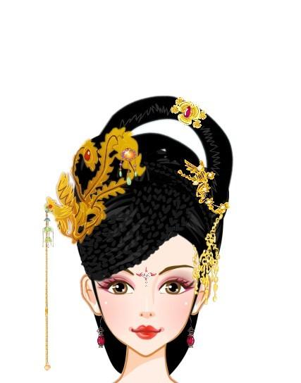 中国风-古代女子发型头饰