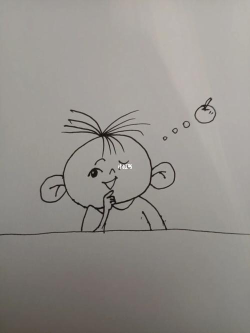 圆圆的脑袋,大大耳朵_简笔画_文化_绘画