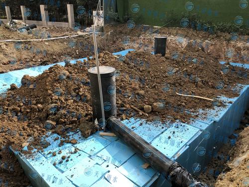 无锡中梁小区雨水收集项目施工中-雨水收集系统-雨水收集池-雨水回收