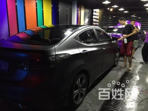 深圳龙华车身改色|汽车改色贴膜|朗动全车改色冰灰