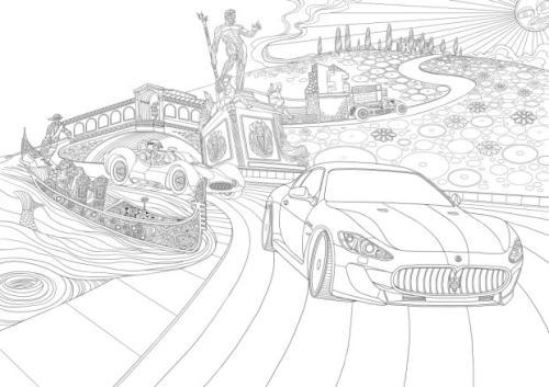 怎么画玛莎拉蒂简笔画