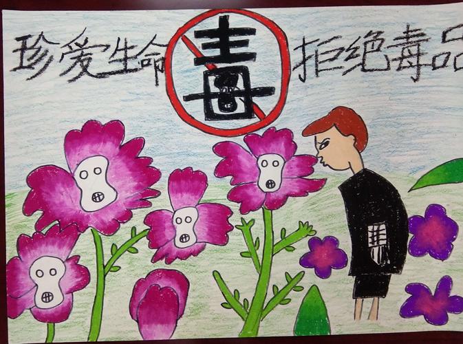 禁毒主题教育绘画比赛 写美篇   为进一步加强我校学生对毒品危害的