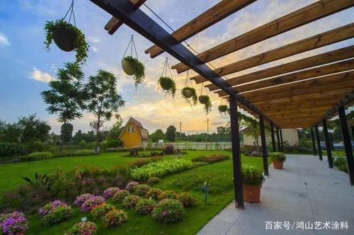 镀锌管廊架~金属木纹漆