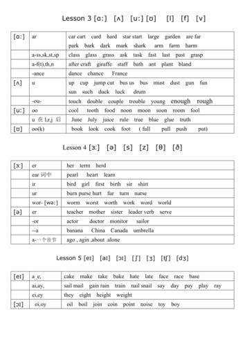 小学生字母组合音标表