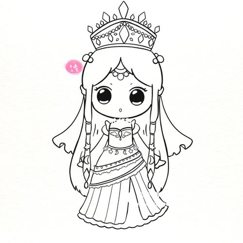 叶罗丽画画线稿 时希公主 茉莉公主_画画_夏天去哪玩