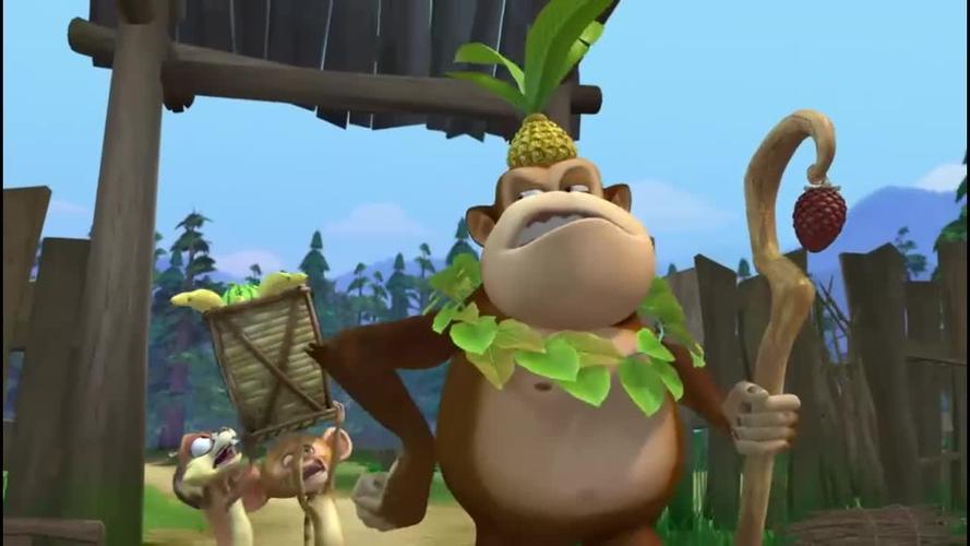 熊出没:吉吉国王拿着水果来到光头强家里,想和他换糖