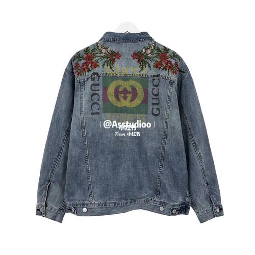 gucci古驰花卉刺绣牛仔外套上衣_上衣_刺绣_古驰怎么样_花卉_牛仔服