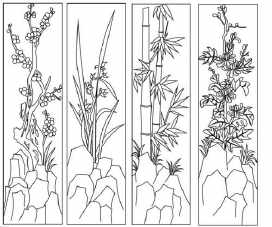 三年级儿童画梅兰竹菊手抄报三年级手抄报