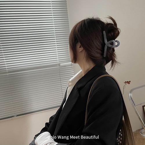 温暖小姐姐韩国丝绒鲨鱼夹法式发抓发夹发饰韩国进口ins女头饰