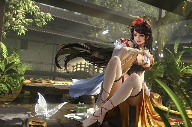 神司马懿之后三国杀武将原画的巅峰来看看曹节皮肤的细节吧