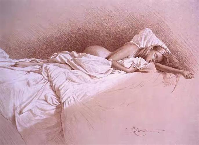 素描人体作品欣赏唯美的素描人物