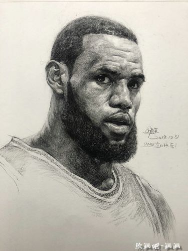詹姆斯素描图片 詹姆斯头像手绘画法 步骤图片