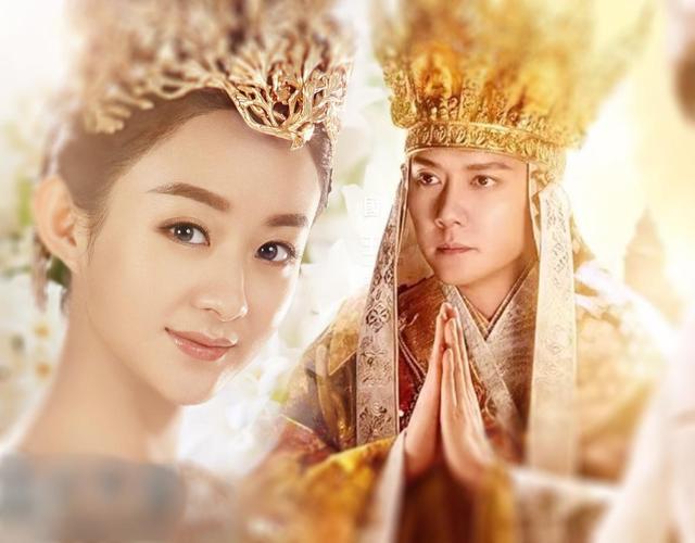 赵丽颖《西游记女儿国》,照着唐僧举着的镜子