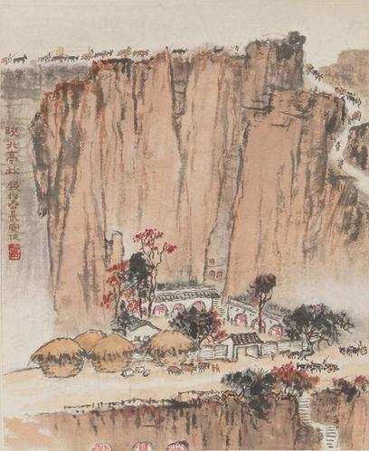  p>《陕北高秋》是钱松喦1960年创作的中国画. /p>