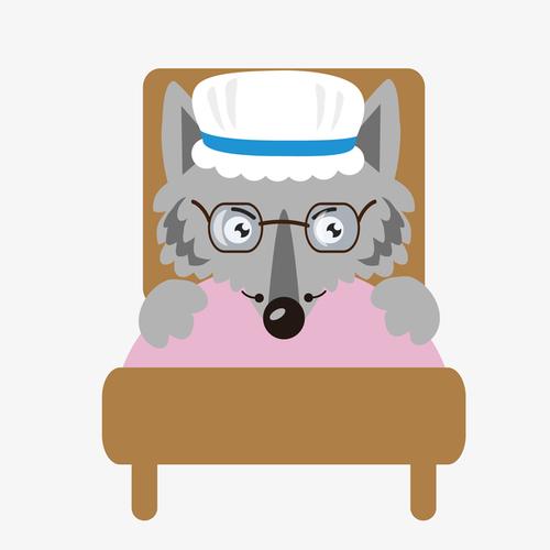 卡通形象狼外婆可爱