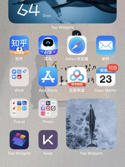 苹果自定义桌面-top widget_苹果_iphone_diy_苹果手机桌面整理_科技