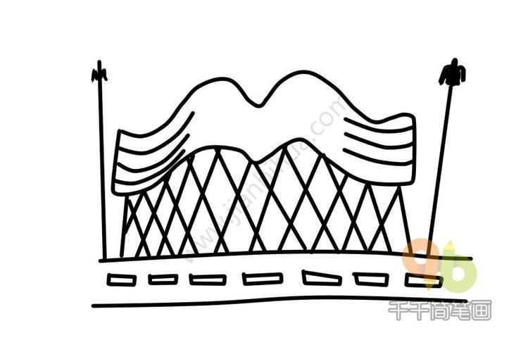 美轮美奂的航站楼简笔画