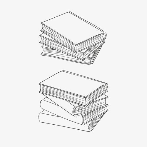 矢量黑色书堆