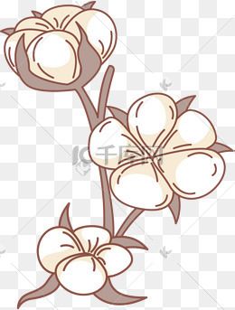 简笔画卡通线条棉花
