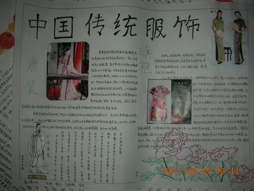 中国传统服饰手抄报