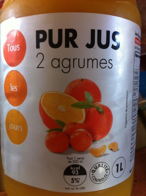 pur jus 2 agrumes - casino - 1 litre