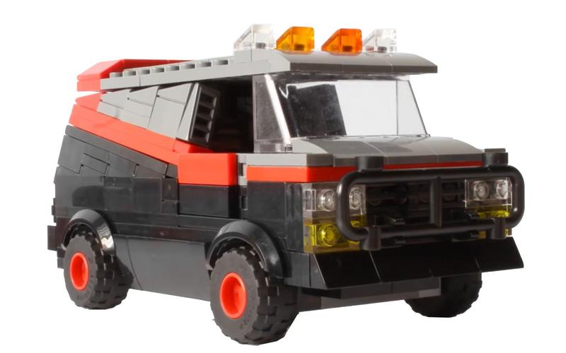 乐高moc教程a字特工队面包车拼搭指南