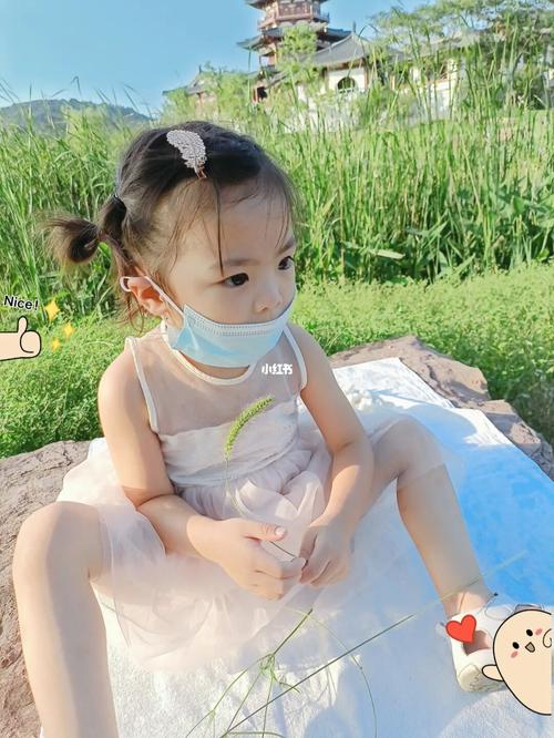 今天是口罩小妹妹~_口罩_萌娃_萌娃日常_萌娃_宝宝日常