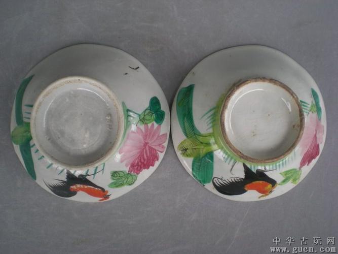 民国粉彩鸡公碗 2只 - 中华古玩网 - 古董收藏,古玩