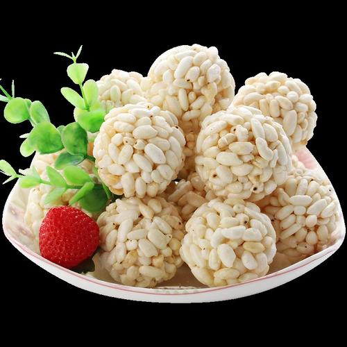 老式网红手工爆米花米花糖传统花球米花糕点米团膨化食品