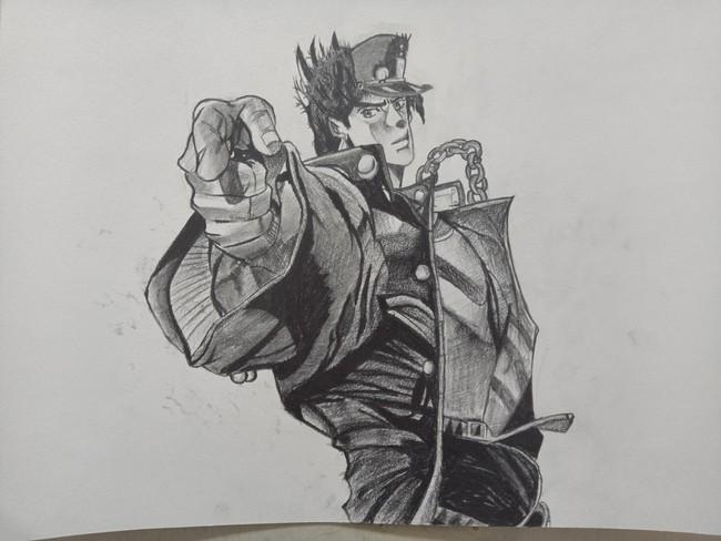 空条承太郎的绘画步骤绘画jojo空条承太郎素描