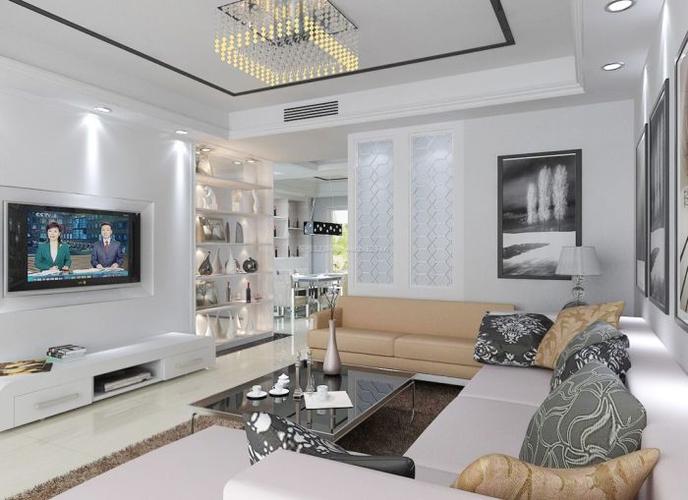 现代小户型家庭室内客厅装修效果图大全2017