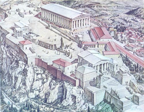 1458年土耳其人占领雅典后将神庙改为清真寺.