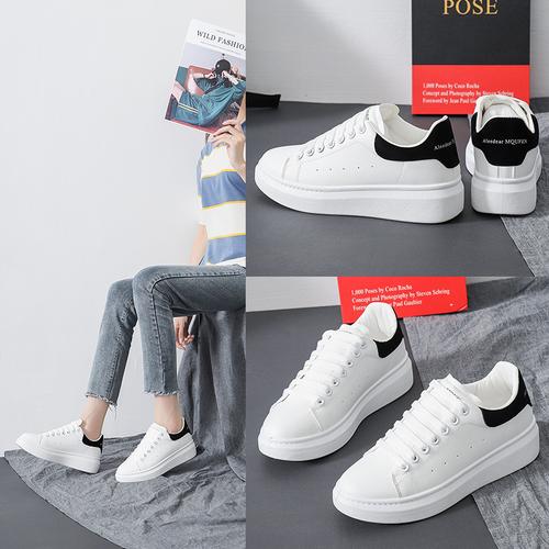 尚恩麦品牌麦昆小白鞋女2021新款袁姗姗同款厚底松糕运动内增高春季