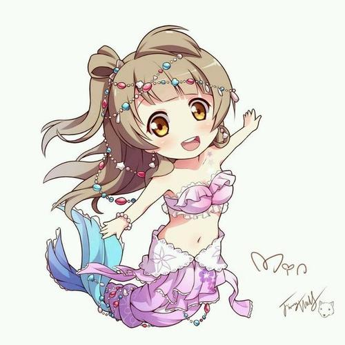 动漫 二次元 同人 lovelive 南小鸟 q版 萌 人鱼