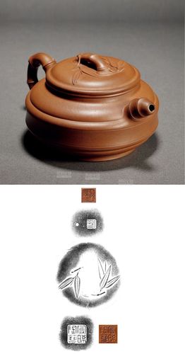 近代·顾景舟制竹节紫砂壶