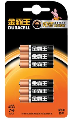 金霸王(duracell) 7号电池6粒装