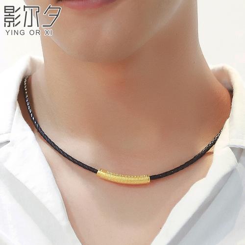 硬金路路通转运珠足金吊坠男女情侣挂坠 3d 黄金心经男士项链