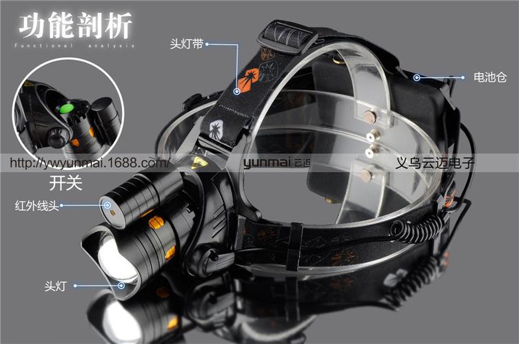 驱蚊变焦激光头灯 usb充电t6强光头灯 亮度:1000流明,强光有效射程200